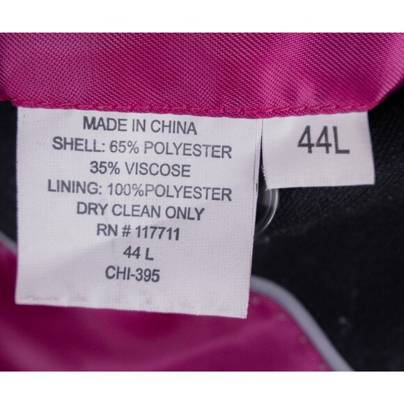 Alan Flusser Sport Coat Jacket Blazer Sz 44L Solid Black 2-Button Poly Blend EUC - Picture 11 of 14